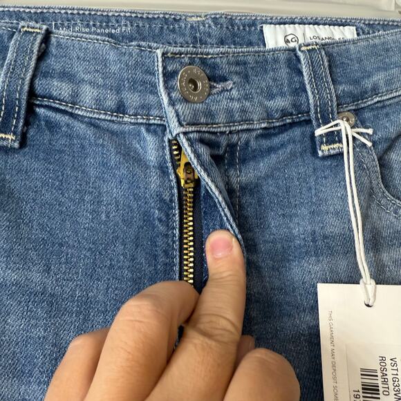 AG Saige Wide Leg Crop With Panel Mid-Rise Paneled Fit In Rosarito, 29 - Picture 3 of 6